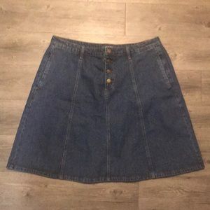 Modcloth Denim Aline Skirt with Pockets, new, 1x